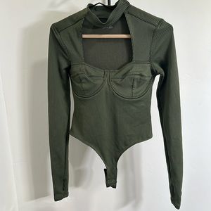 Reebok X Cardi B Olive Bodysuit